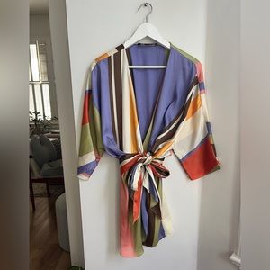 Zara colorful wrap dress/romper